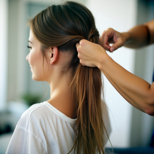 Vrouw Alopecia Areata